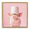 Stupell Industries Silly Piggy Pink Toilet Paper Floating Frame, design by Heidi Kuntz